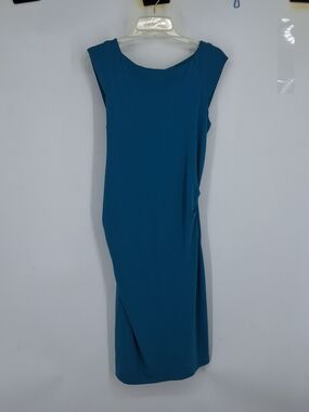 Diane Von Furstenberg Teal Sleeveless Midi Dress